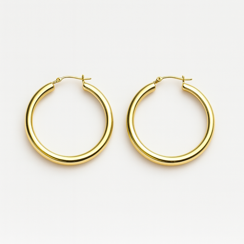 Hoops Χρυσά minimal Σκουλαρίκια Kρίκοι